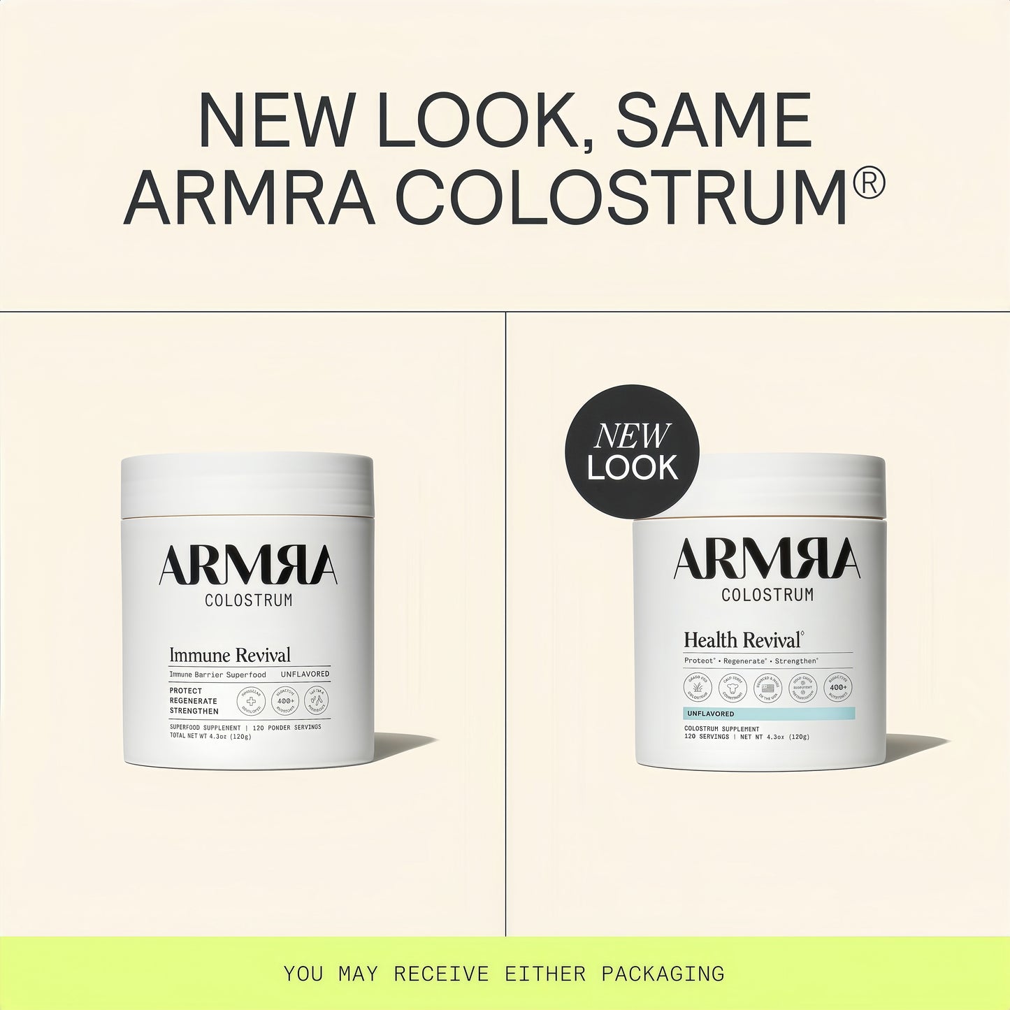 ARMRA Colostrum Powder&nbsp;Unflavored | Gut Health &amp; Bloating | Skin &amp; Hair | Immunity | Keto, Gluten &amp; Fat-Free | 120 Servings