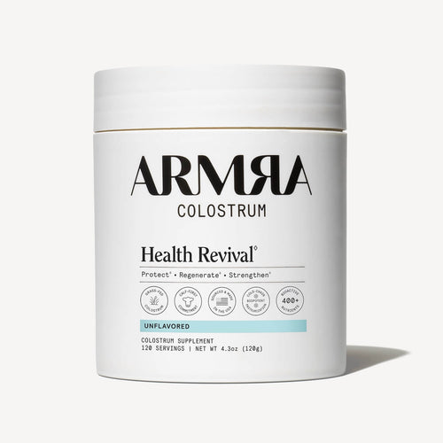 ARMRA Colostrum Powder&nbsp;Unflavored | Gut Health &amp; Bloating | Skin &amp; Hair | Immunity | Keto, Gluten &amp; Fat-Free | 120 Servings