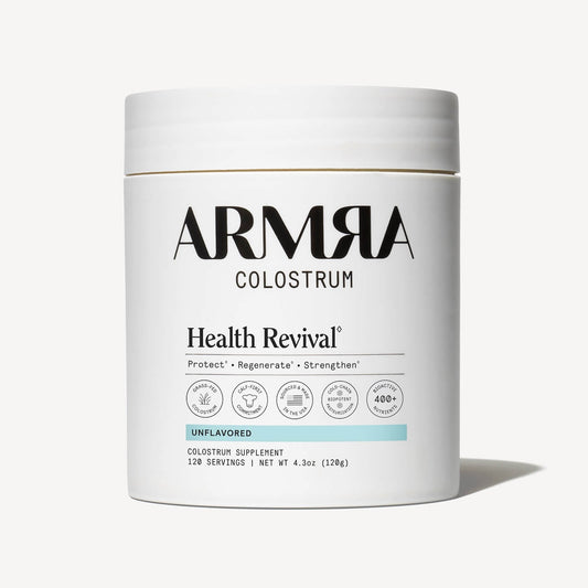 ARMRA Colostrum Powder&nbsp;Unflavored | Gut Health &amp; Bloating | Skin &amp; Hair | Immunity | Keto, Gluten &amp; Fat-Free | 120 Servings
